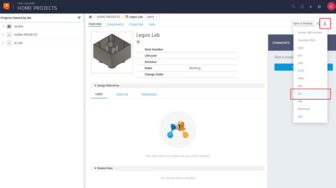 Fusion 360 to stl conversion