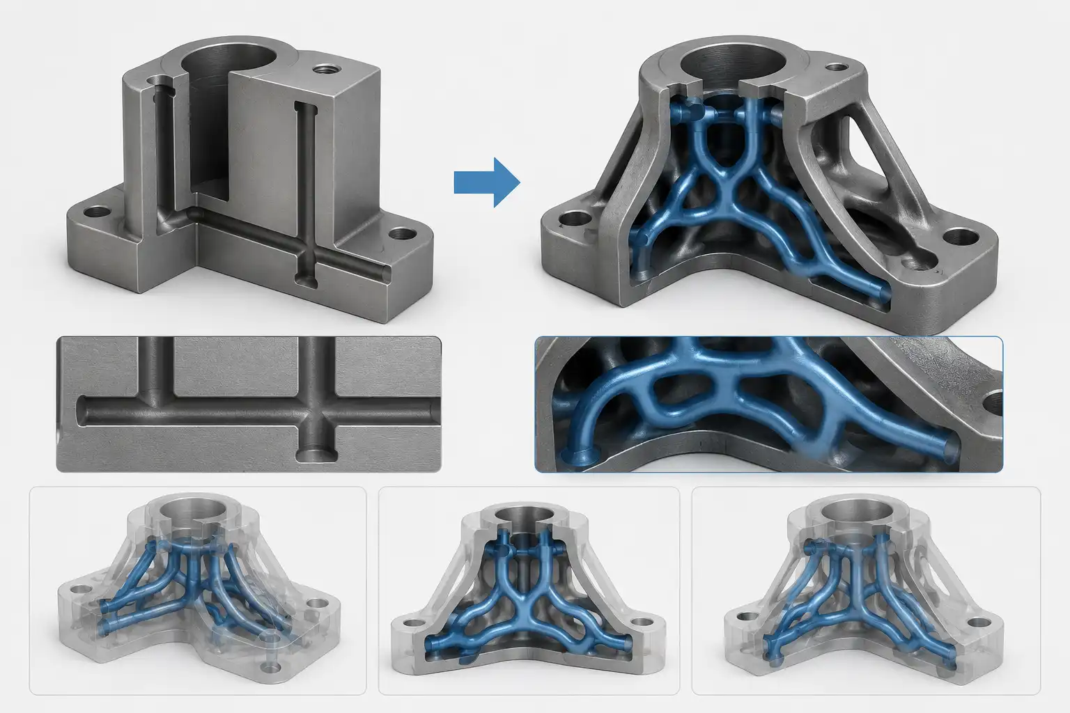 Complex internal channels and conformal structures created with DFAM