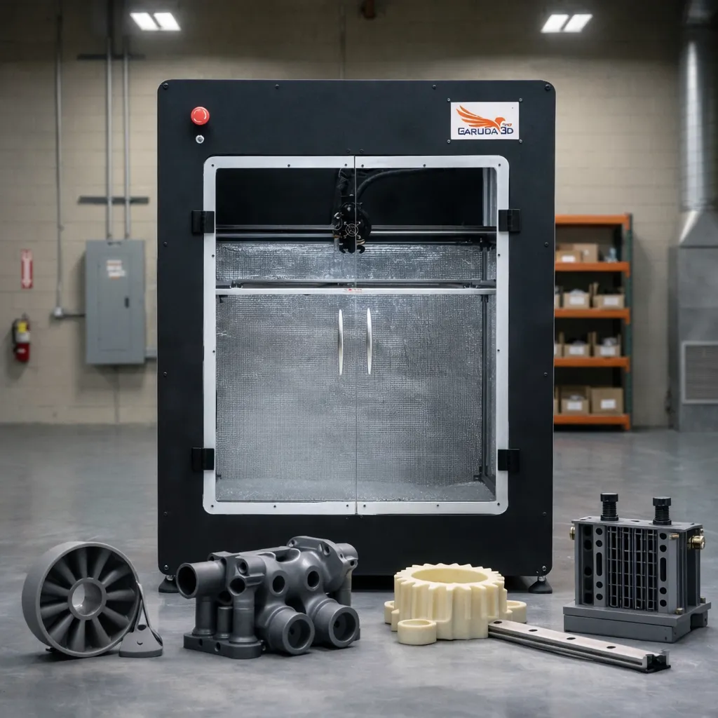 Titan Pro industrial 3D printer with large format build volume and enclosed frame